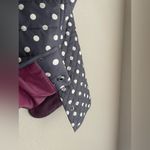 Talbots Women’s Quilted Gray Polka Dot Zip Up Vest Photo 3