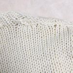 Off white Handmade cable knit deep vneck Cropped sweater size XXL Photo 7