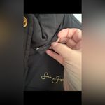 Sean John  Black Puffer Down Feather Jacket Gold Accents Sz S no hood Photo 7