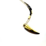 Stella & Dot  Janson Horn Pendant by Rebecca Minkoff Gold‎ Tone Beaded Pave Photo 4