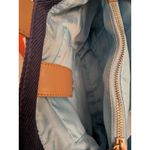 EUC Market By Monica Coated Canvas Bucket Crossbody Bag Purse Preppy Utility Blue Photo 10