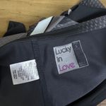 Lucky In Love Tech It Out Skirt Womens Size Small Grey Diamond Stripe Sport Gray Photo 4