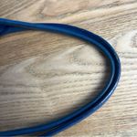 Michael Kors  Canvas Leather Trimmed Large Tote Travel Bag Ivory Navy Blue Photo 8