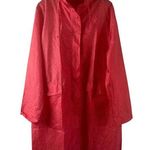 Oversized Long Rain Poncho Full Zip Polka Dot One Size Pink Size undefined Photo 0