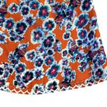 MINKPINK Coral & Blue Floral Pattern Sleeveless Cotton Blend Top Photo 3