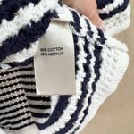 Joie  Navy and White Striped Button Knit Vest Top Sleeveless Size XL Photo 8