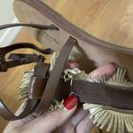 Kate Spade NEW! New york brown fringe rhinestone leather strappy sandals 6.5 Photo 6