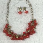 Multi cherry tassel charm gold choker Photo 0