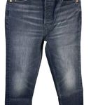 RE/DONE  90s High Rise Ankle Crop Size 28 Onyx Fade Button Fly Stretch Photo 0