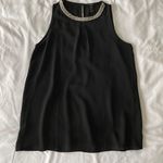Forever 21 Black Tank Top With Beaded Neckline Detail Photo 0