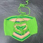 ZARA Hand knit cropped halter top 💚 Photo 1