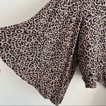 American Eagle  Leopard Print Tie Front Crop Top Trendy Festival XS Photo 4