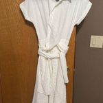 Midi lulu wrap top white bottom lined size small dress Photo 0