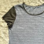 Lululemon Top Love Crew III Short Serve Stripe Heathered Core Light Grey Sage Photo 6