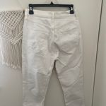 AGOLDE Riley Button Fly Raw Hem White Jeans Photo 4