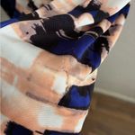 Parker Blouson Catalina Dress Stretch Drape Faux Wrap Watercolor Dolman Sleeve S Photo 12