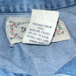 Tantrums • Christmas Embroidered Jean Jacket Christmas Trees Snow Plaid 1x Blue Photo 7