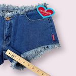 Vtg Y2K‎ 2000's Mo Jeans Low Rise Micro Booty Hot Daisy Dukes Denim Shorts Sz 2 Blue Photo 3