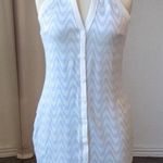 Divided H&M Blue & White Squiggly Chevron Pattern Dress with Collar NWT!!! Photo 0
