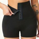 Buckles High Waist Shapewear Shorts Size M Black Size M Photo 0