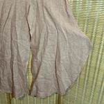 Suzy D London Light Pink Linen Sahara Ultra Wide Leg Culotte Pants Med NWT Photo 3