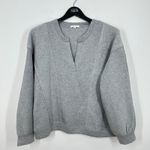 Z Supply  Gray V-Neck Split Neck Sweatshirt Pullover Casual Comfort Cozy Lounge Photo 1