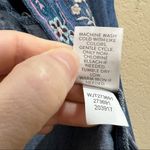 J Jill Floral Embroidered Denim Open Front Jacket Women’s Sz S Boho Hippie EUC Blue Photo 5