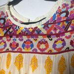 Anthropologie Bohemian Yellow and Pink Midi Dress L Photo 8