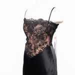 House Of CB . Nikita - Black Satin and Lace Corset Dress. Photo 8