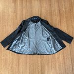 Reaction Kenneth Cole  Black Leather Blazer Jacket Womens Size L Lined Photo 6