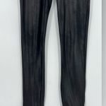 Spanx Faux Leather Leggings Shapewear High Waist Full Length Black Shine Medium Photo 8