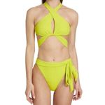 Good American NWT Styled 10-Way Electric Yellow Glam Feminine Girly Bikini Set Photo 3