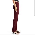 & Other Stories & other stories Ribbed Wide Leg Maroon Wine Pants- Size XS Photo 3