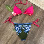 Farm Rio NWT  Mixed Scarves Floral Elegance Tie Bikini Photo 6