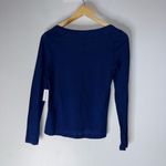 Banana Republic nwt  Cozy Slub Long Sleeve T-shirt Royal Blue XS Petite Photo 1