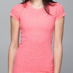 Lululemon  Swiftly Tech Short Sleeve Crew Heathered Electric‎ Coral size 8 Photo 0