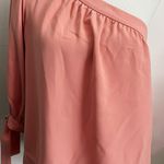 Amanda Uprichard • Coral Peach One-Shoulder Top Blouse Photo 0
