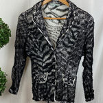 Passion Concept Black & White Lace Long Sleeve Button Up Jacket Blazer M Size M Photo 0
