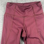 Athleta  Lightning Supersonic Capri Burgundy‎ Athletic Yoga Workout Leggings XS Photo 3