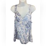 Buckle NWT Day trip Surplice Tank Size XL Ivory Blue Paisley Photo 1