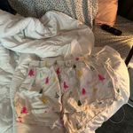 Colsie High Waist White and Pink Shorts Size L Photo 0