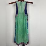 Custo Barcelona  Blue Green Pink Floral Sequin Tank Top Photo 3