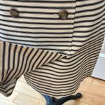 Loft  Black and White nautical stripe Pencil Mini Skirt Photo 2