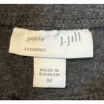 J.Jill Women Pants Ponte Leggings Pull On Zip Pockets Stretch Knit Gray Medium Photo 4