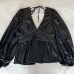Boutique Leather Shirt Black Size L Photo 0
