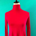 BCBGMAXAZRIA  Red Mock neck Long Sleeve Dress Knee Length Size XS Photo 1