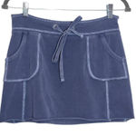 Gap  Blue T-Shirt Knit Mini Skirt with Raw Edge Detail Size XS Pull-on Mini Skirt Photo 0