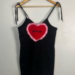 Lazy Oaf  Weirdo Romper size uk 6 us 2 black/red/pink heart Photo 1