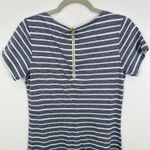 Sail To Sable  Women's Striped‎ Dress Short Sleeve Blue White Casual Medium Photo 3