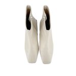 Linea PAOLO Rad Ivory Ankle Boot Square Toe Low Heel Womens Size 8.5 Winter Fit Photo 5